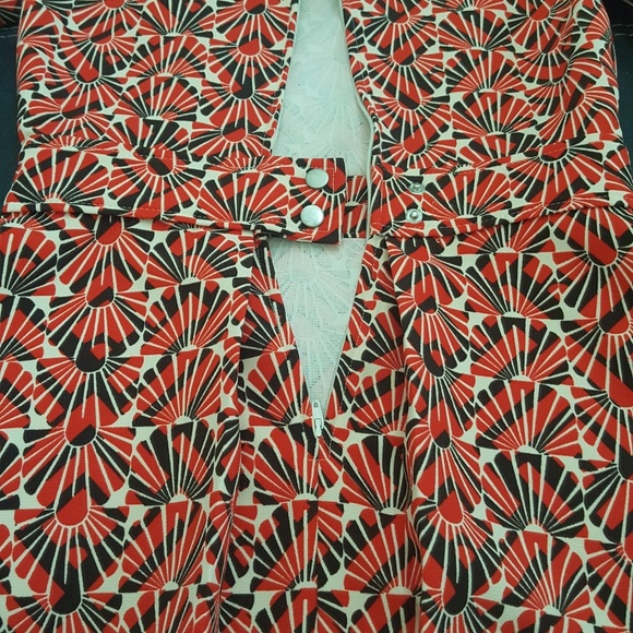 NWT H&M Red Print Dress - Picture 4 of 5
